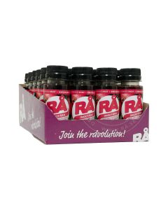 RÅ | Ingefärashot med granatäpple och svarta vinbär, 65 ml, 24-pack